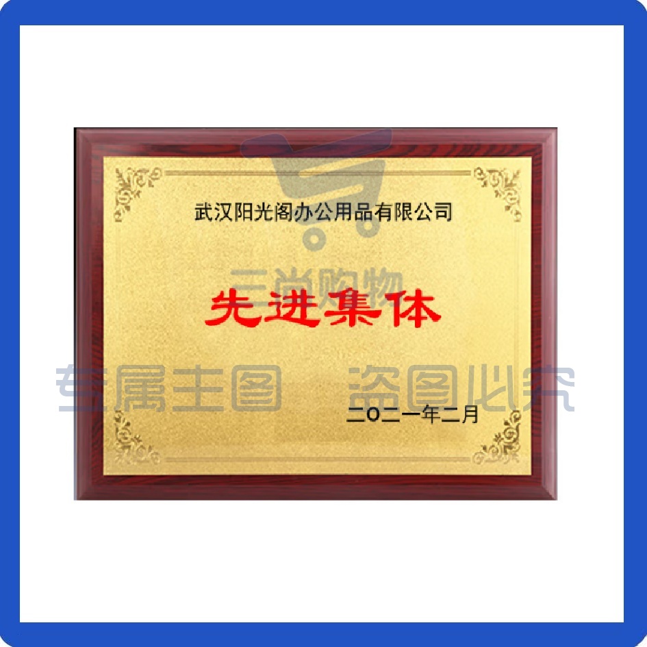 金箔奖牌 授权牌铜牌20*25cm 定制荣誉牌木质奖牌牌匾