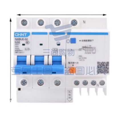 正泰(CHNT)漏电保护器空开 漏保空气开关 总闸开关 NXBLE-32 3P+N C32 30mA