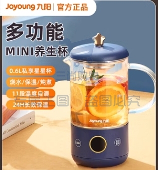 九阳养生壶办公室多功能小型煮茶器便携式烧水壶mini养生杯0.6L