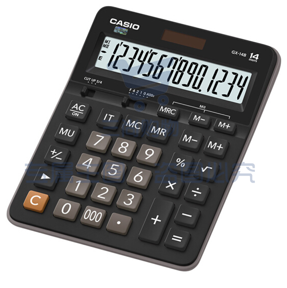 卡西欧（CASIO）GX-14B 商务计算器 超大型机 黑色经典款