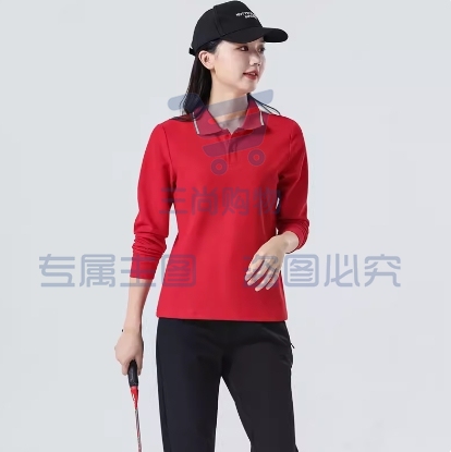 女款 Polo衫定制男女同款长袖T恤大码企业工作服印字logo