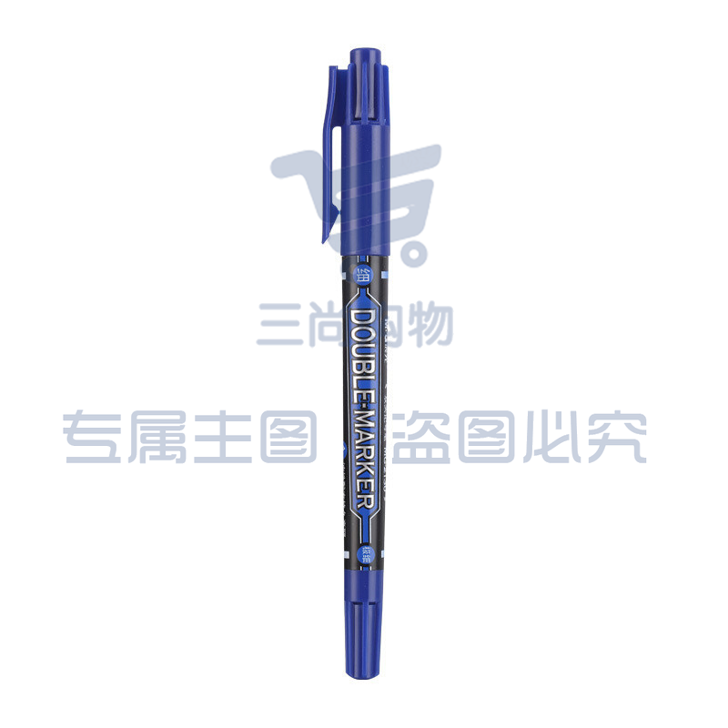 晨光 M＆G 小双头记号笔 MG-2130 细头2.0mm 极细头0.5mm (蓝色) 12支/盒