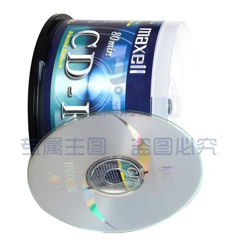 麦克赛尔 maxell 光盘 CD-R (银色) 50片/筒 (银盘) 48X 700MB