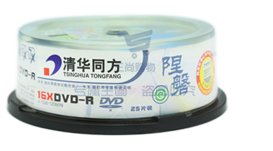 清华同方DVD空白光盘 4.7GB/张 25张/盒