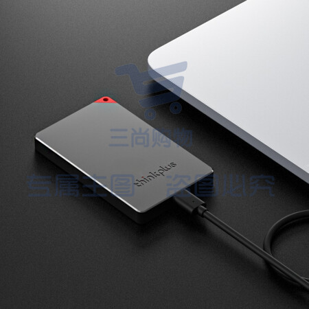 联想 thinkplus移动固态硬盘 USB3.1高速PSSD移动硬盘小巧便携读取400MB/S US100黑色 1T