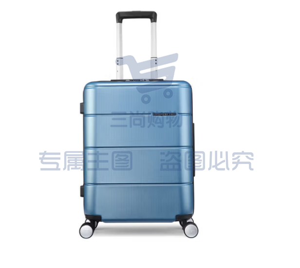 新秀丽（Samsonite）拉杆箱 横向纹理行李箱防刮抗压托运旅行箱TU2*71002浅蓝色25英寸