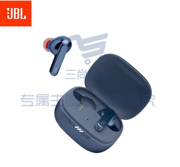 JBL LIVE PRO+特别版 蓝牙耳机 主动降噪 真无线运动耳机 防水防汗 苹果华为安卓通用 蓝色