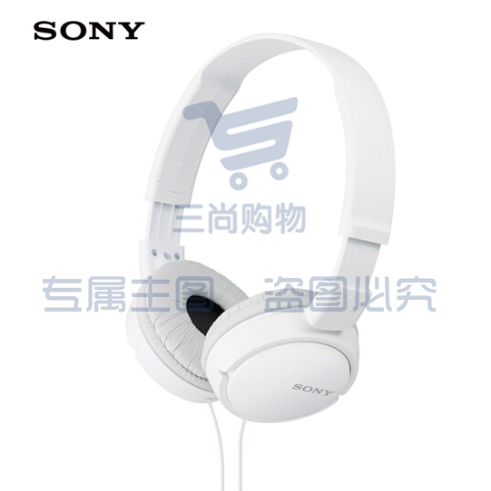 索尼（SONY）MDR-ZX110AP 头戴式 立体声耳机 白色/黑色