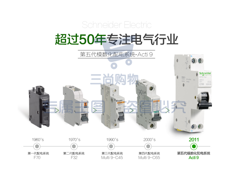 施耐德Schneider 小型断路器 微型空气开关  iC65N 2P C 10A 16A产品图片2