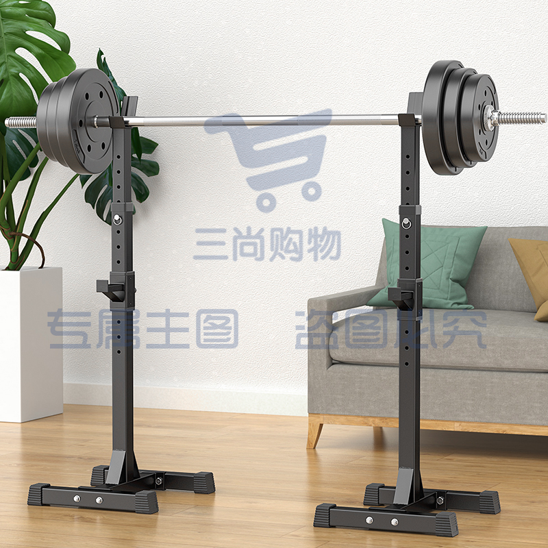 华亚（HUAYA）深蹲架多功能杠铃架分体式举重杠铃套装组合 家用健身器材 杠铃架80kg组合（含1.8米杠铃杆重量） SKU：YDKJ09709