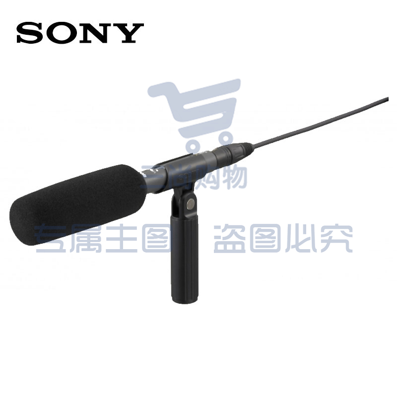 索尼（SONY）ECM-673 短枪式驻极体电容麦克风 XLR卡农口专业摄像机麦克风