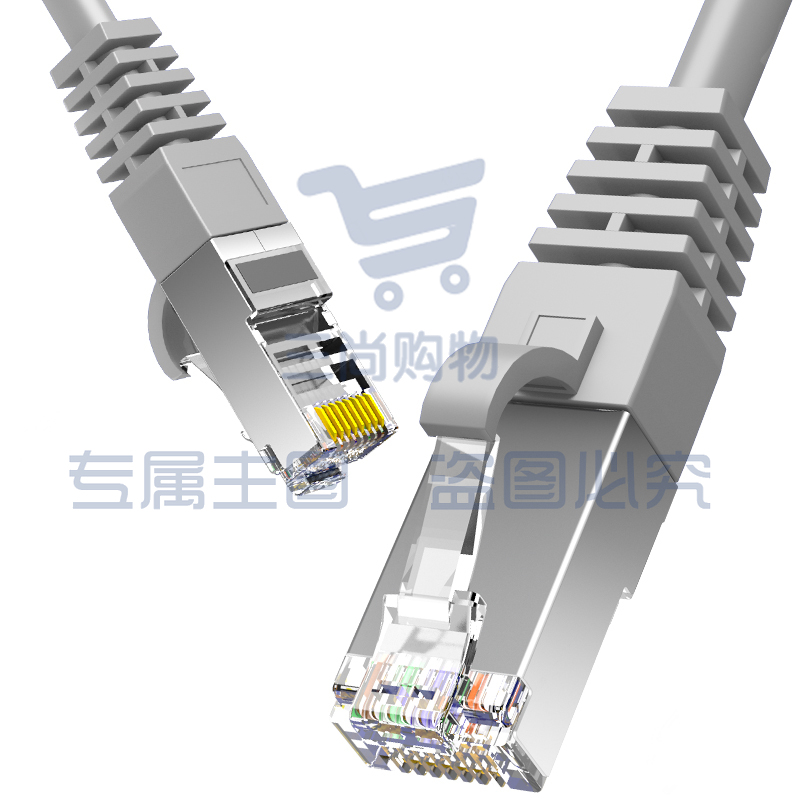 麦森特（MAXCENT）六类网线CAT6千兆屏蔽双绞线宽带连接线工程家装成品网络跳线1米MC6-1P