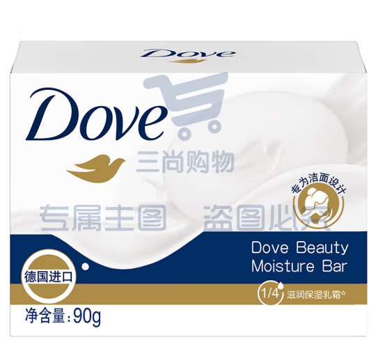 多芬(Dove)多芬柔肤乳霜洁面沐浴二合一香块香皂90g