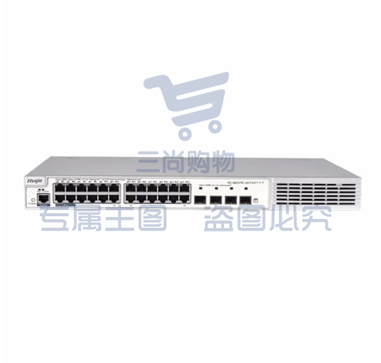 锐捷(Ruijie)RG-NBS5710-24GT4SFP-E-P 24口千兆POE交换机三层网管核心 企业级光口上联 poe功率370w