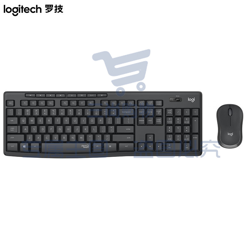 罗技（Logitech） MK295 无线安静键鼠套装 全尺寸带无线2.4G接收器 黑色 可选白色