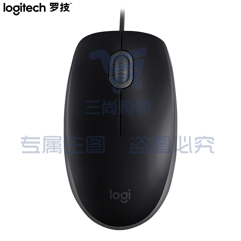 罗技(Logitech)M110 鼠标 有线鼠标 办公鼠标 静音鼠标 对称鼠标 蓝色