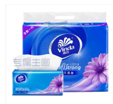 维达(Vinda)维达超韧抽纸 130抽3层/包 133mm*195mm 6包/提 2提(一箱4提)