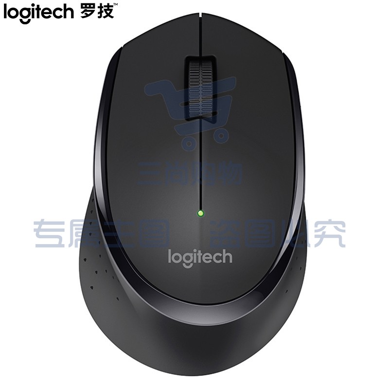 罗技(Logitech)M275(M280) 鼠标 无线鼠标 办公鼠标 黑色 带无线2.4G接收器