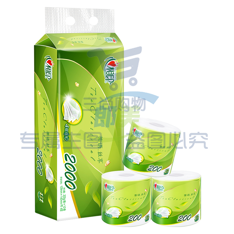 心相印 卷纸茶语系列卫生纸巾200g(10卷一提 6提起售)