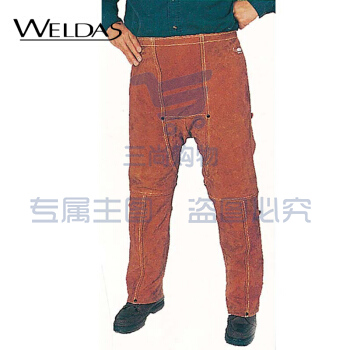 威特仕 / WELDAS 44-7436 蛮牛王 牛皮电焊专用工作裤91厘米长单前幅敞开式电焊裤 1条