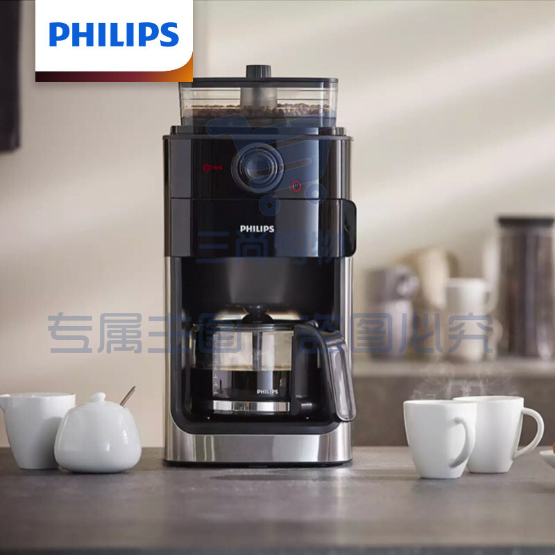 飞利浦（PHILIPS） HD7761 美式 咖 啡机全自动家用 智能控温 豆粉两用 自动磨豆 自动清洗壶 