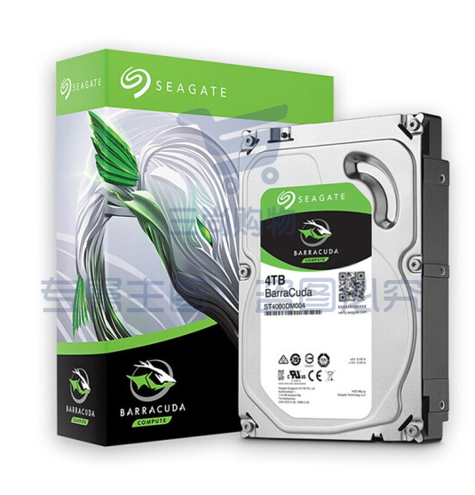 希捷ST4000DM004 4TB 256MB 5400RPM 台式机机械硬盘 SATA接口 希捷酷鱼BarraCuda系列