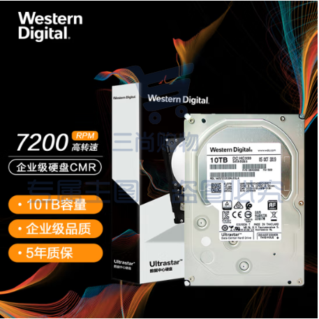 西部数据(Western Digital) WUS721010ALE6L4 10TB 企业级硬盘 HC330 SATA6Gb/s 7200转256M SKU：TK17735