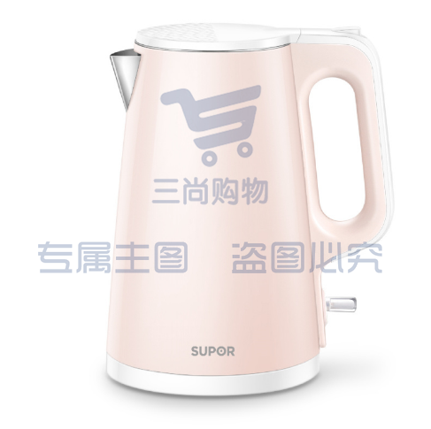 苏泊尔（SUPOR）电水壶SW-15S01A 家用全自动电水壶电热烧水壶1.5L不锈钢自动断电粉色