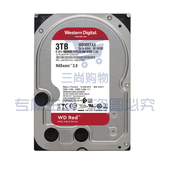 西部数据(WD)WD30EFAX红盘 3TB SATA6Gb/s 256MB 网络储存(NAS)硬盘 SKU：TK17770