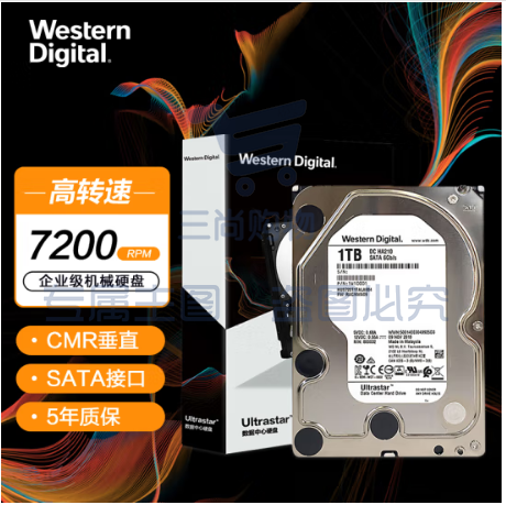 西部数据(Western Digital) HUS722T1TALA604 1TB SATA6Gb/s 7200转128M 企业级硬盘 SKU：TK17748