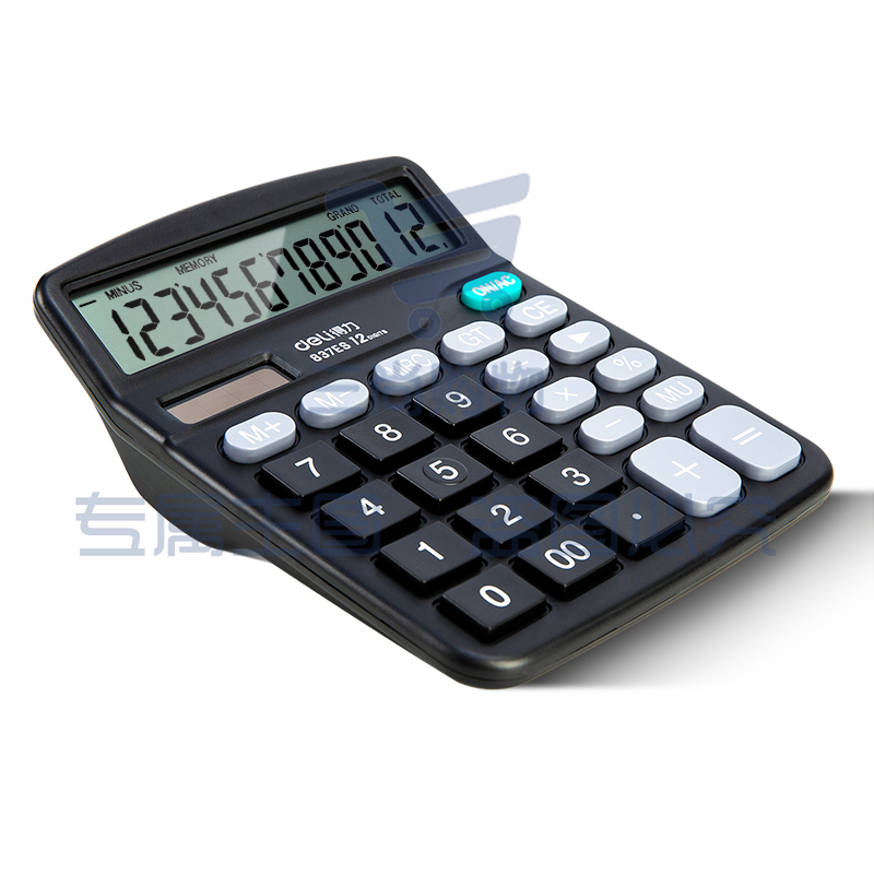 得力837ES桌面计算器(黑)(台)XTGM02191253317531（可当天配送发货）