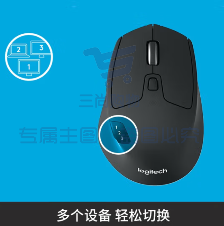 罗技(Logitech)M720 蓝牙优联双模无线鼠标 蓝牙鼠标 侧键 大手鼠标 舒适 多设备切换 M720 黑色（可当天配送发货）