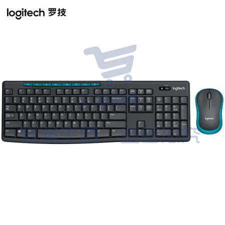 罗技（Logitech） MK275无线键盘鼠标套装 全尺寸商务办公键鼠套装 无线2.4G接收器 MK275黑色