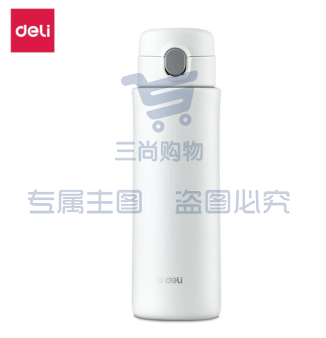 得力(deli) LL609保温杯(弹盖)(420mL)(白)(个)