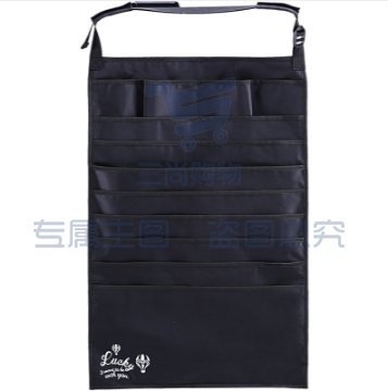 得力（deli）72365收纳袋 课桌书挂袋 课桌神器 学生书本收纳袋 加厚款（黑)