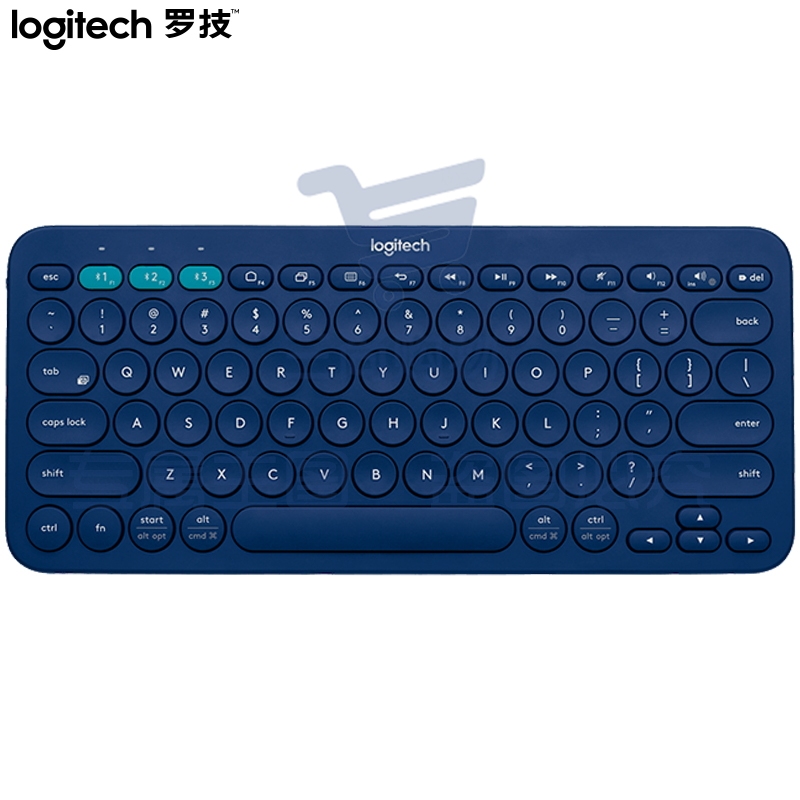 罗技（Logitech）K380 键盘 蓝牙键盘  蓝色