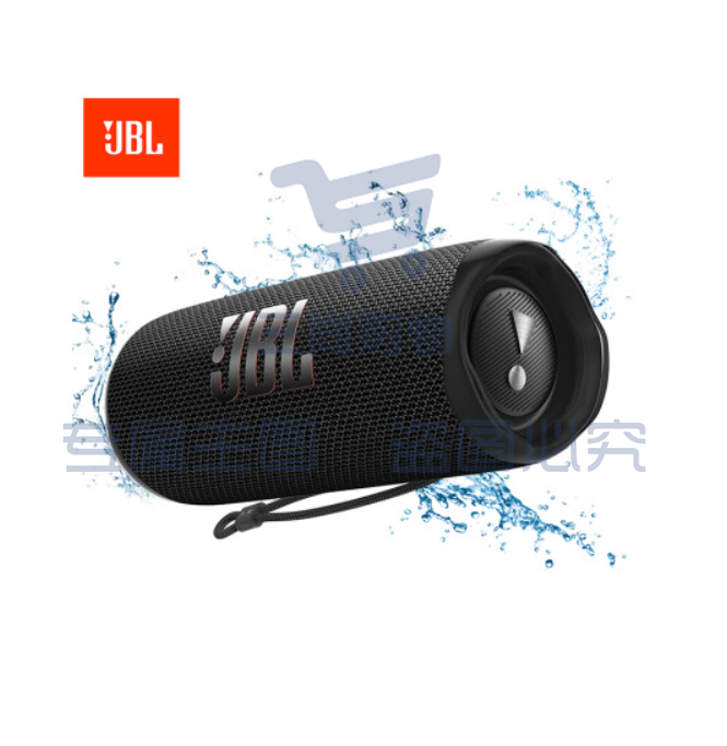 JBL FLIP6 音乐万花筒六代    便携蓝牙音箱 低音炮 防水防尘 多台串联 赛道扬声器 独立高音单元 金属黑