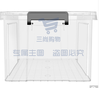 友熊 5017 滑轮塑料整理箱 透明色（58L 62*43*35cm）(单位 个)