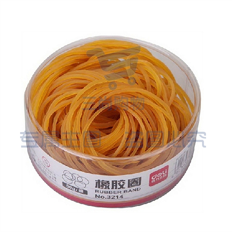得力 3214 橡胶圈 黄色 50g/筒(单位 筒)