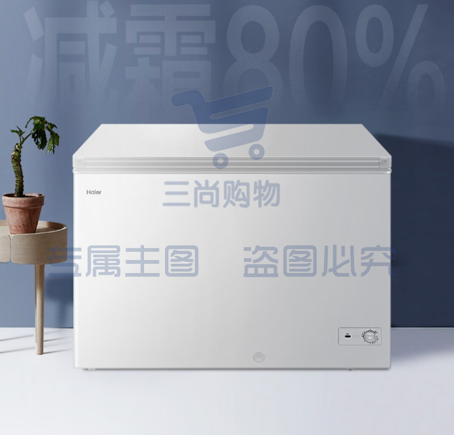 海尔(Haier)300升低霜卧式商用家用冰柜 商用大容量 冷藏柜大冷冻柜冰柜家用冰箱大冷柜BC/BD-300GHD