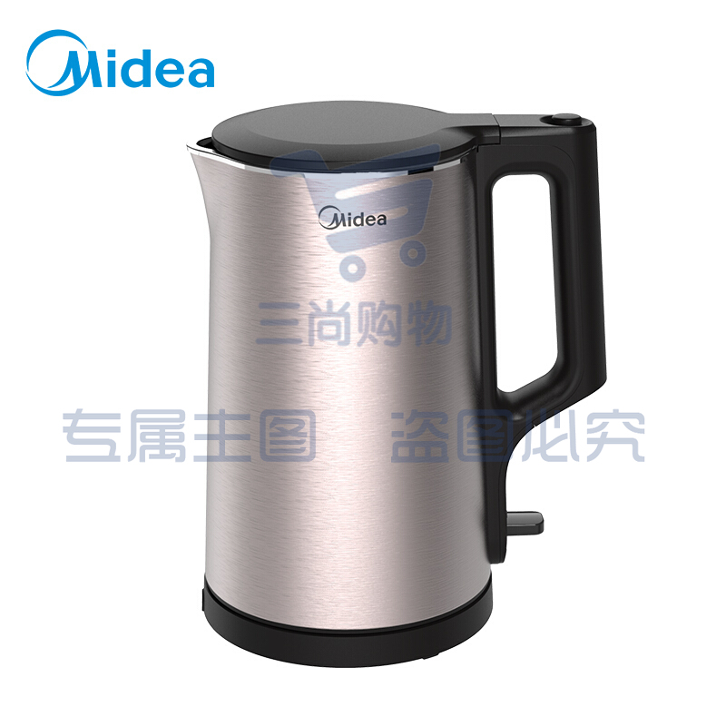 美的(Midea)PJ17A01 电热水壶 1.7L304不锈钢开水壶