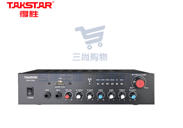 得胜(TAKSTAR)EKA-D8A 合并式定阻功放 多媒体教室小型会议室商店功放 黑色