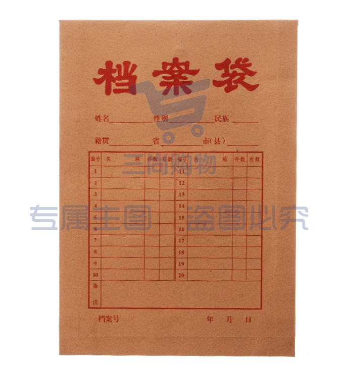 晨光A4牛皮纸档案袋APYRCT82 (一包20个)