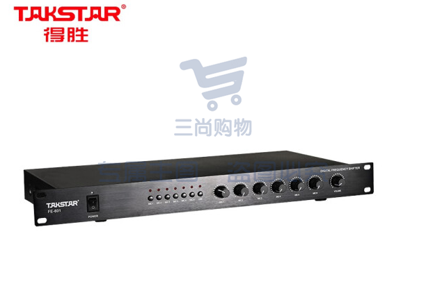 得胜(TAKSTAR)FE-601 六路专业移频器防啸叫六路集线器支持会议舞台演出麦克风话筒音量独立调节