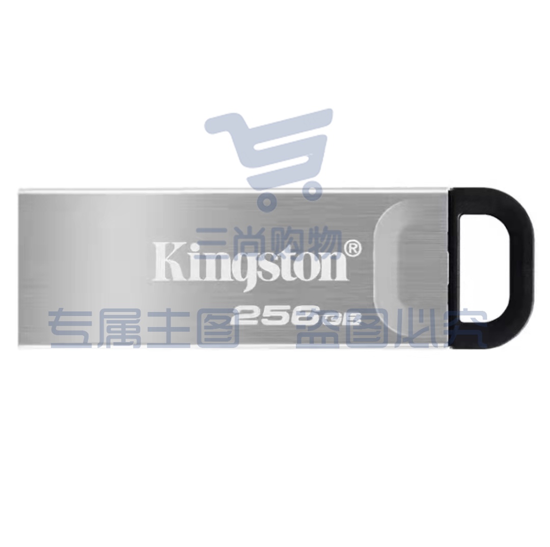 金士顿(Kingston)256GB USB 3.2 Gen 1 U盘 DTKN 金属外壳 读速200MB/s