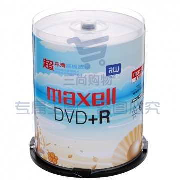 麦克赛尔(maxell)DVD+R光盘 刻录光盘 光碟 空白光盘 M2系列16速4.7G 珍珠白桶装100片