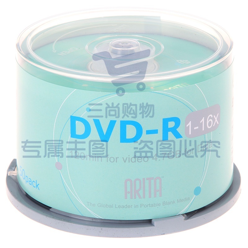 铼德(ARITA) e时代系列 DVD-R 16速4.7G 空白光盘/光碟/刻录盘 桶装50片