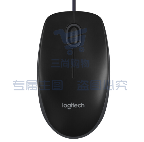 罗技(Logitech) B100有线鼠标 黑