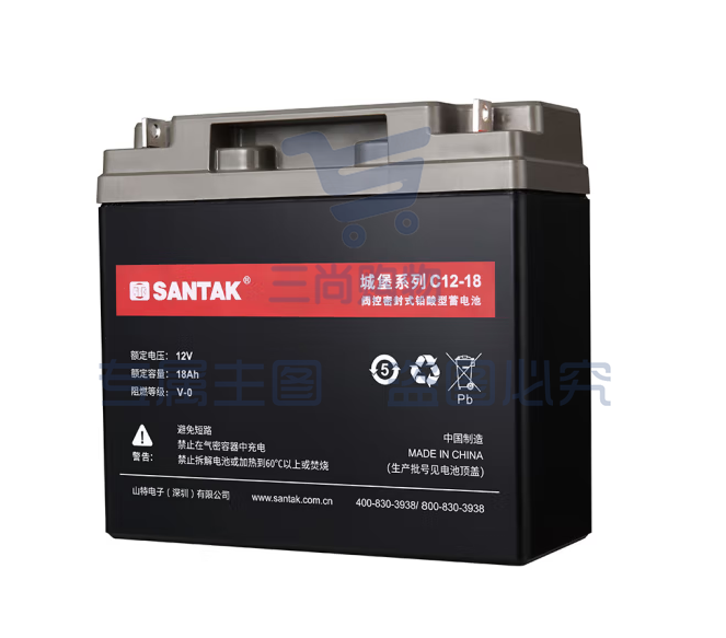 山特（SANTAK）UPS不间断电源城堡铅酸蓄电池C12-18AH 12V18AH阀控密封免维护