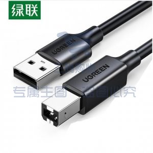 绿联10328 UGREEN US104 USB2.0 A公对B公打印线 USB打印机数据线计算机延长线长转方口 3米